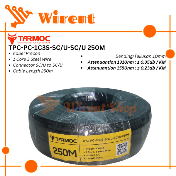 Kabel Precon FO SC 250 M Preconnectorized Dropcore 250 Meter