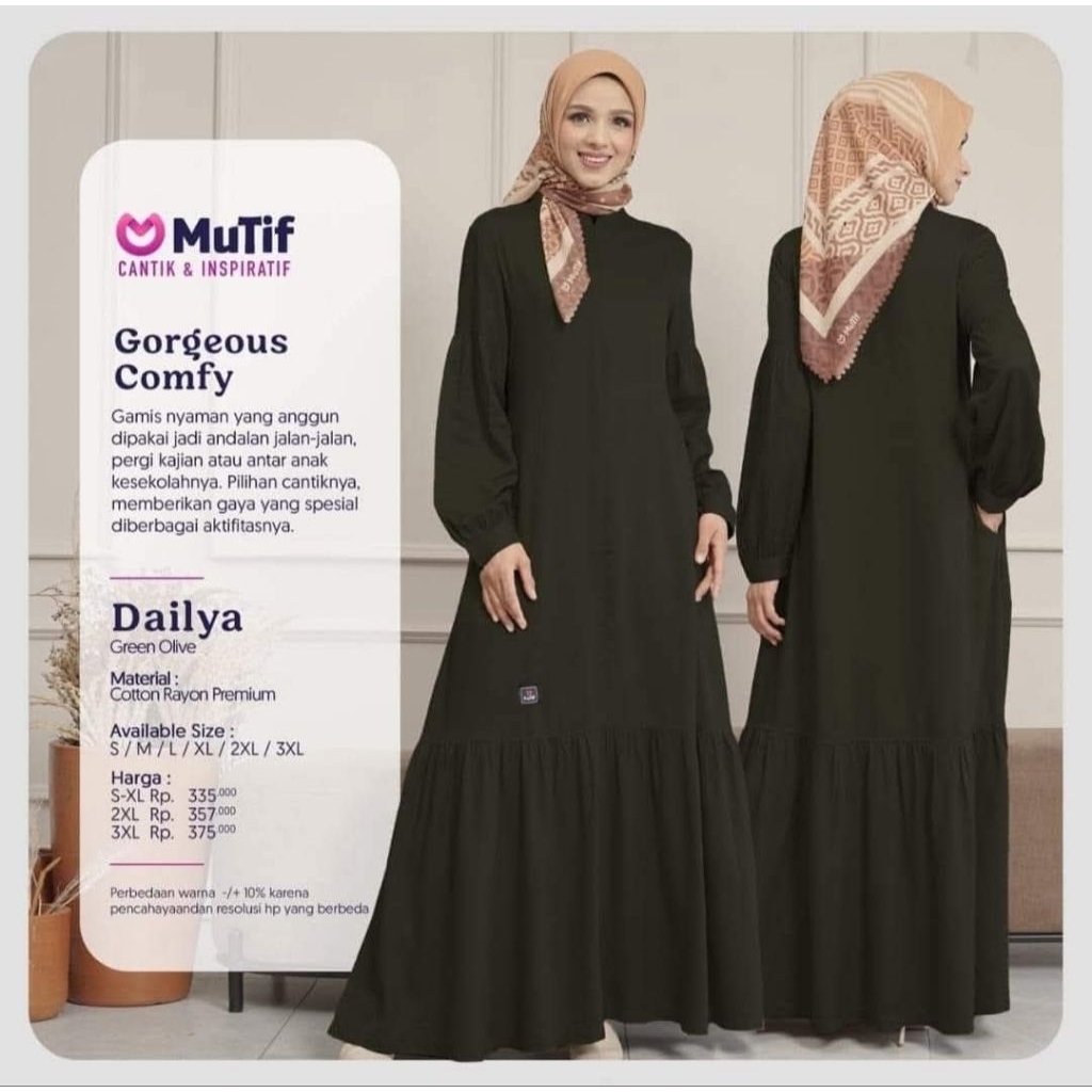 Dailya Gamis Cantik Mutif