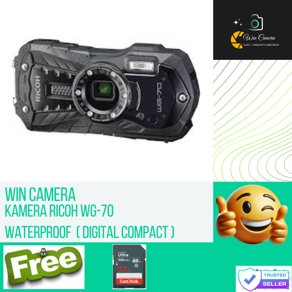 Kamera Ricoh WG-70 WaterProof ( Tahan Air ) / Camera Ricoh / Kamera Tahan Air / Camera Tahan Air / D