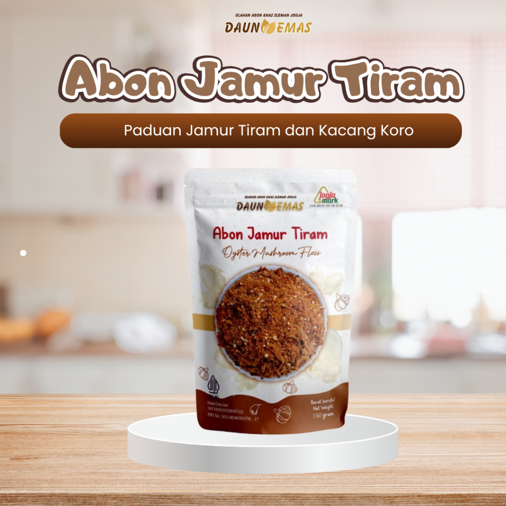 

Abon Jamur Tiram dengan Tambahan Kacang Koro Daun Emas