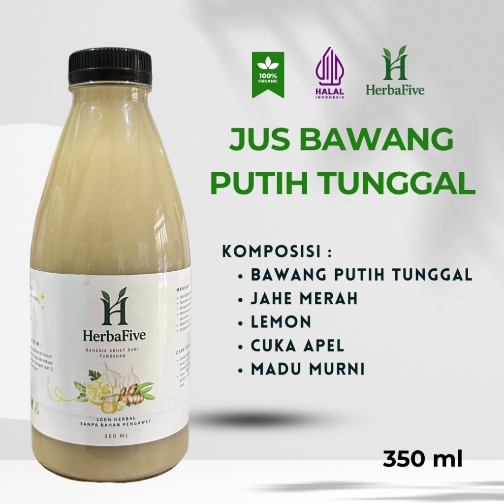 

Herbafive Jus Bawang Putih Tunggal 350ml 100% Alami Tanpa Bahan Pengawet