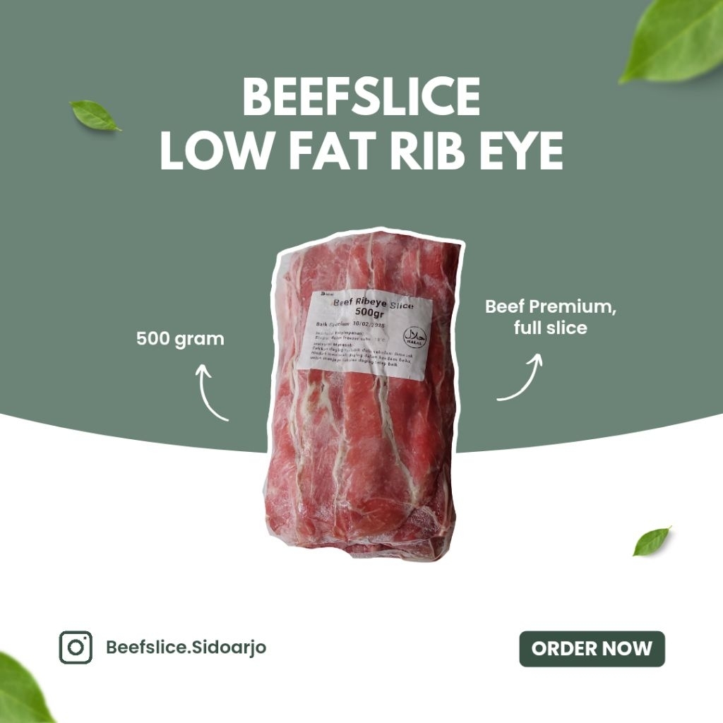 

READY Beef Slice Low Fat Rib Eye 500 Gram