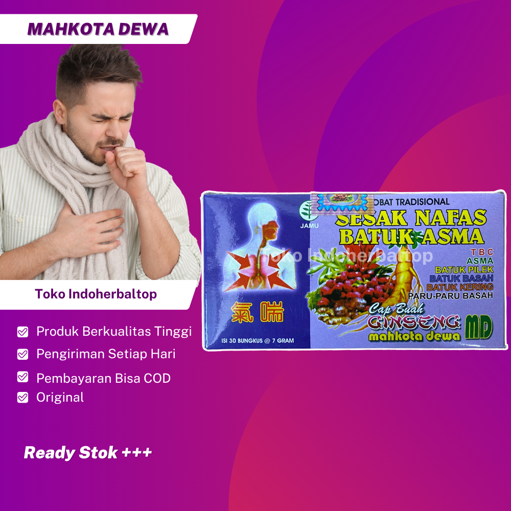 

Mahkota Dewa Kemasan Ungu Serbuk Herbal Batuk Sesak Nafas