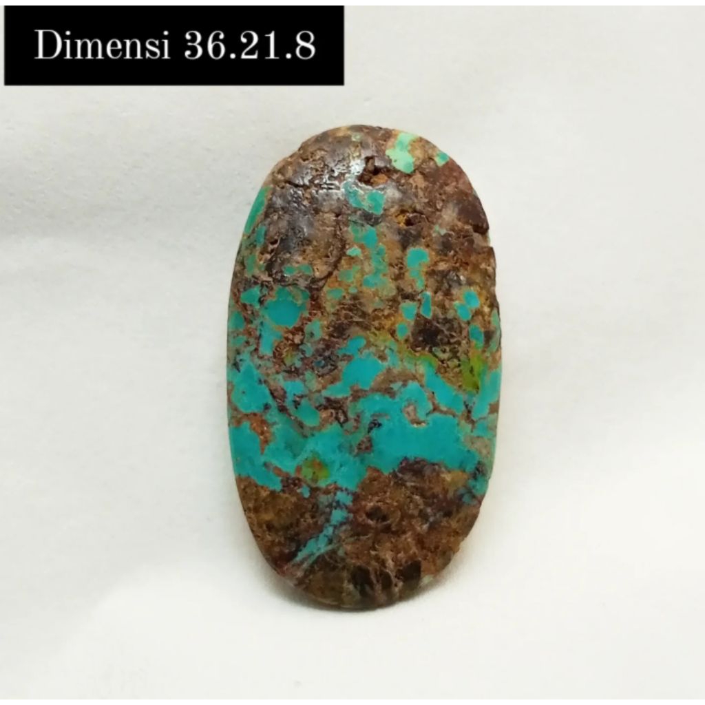 Natural Batu Pirus Persia Toska Urat Emas Jumbo Lawas