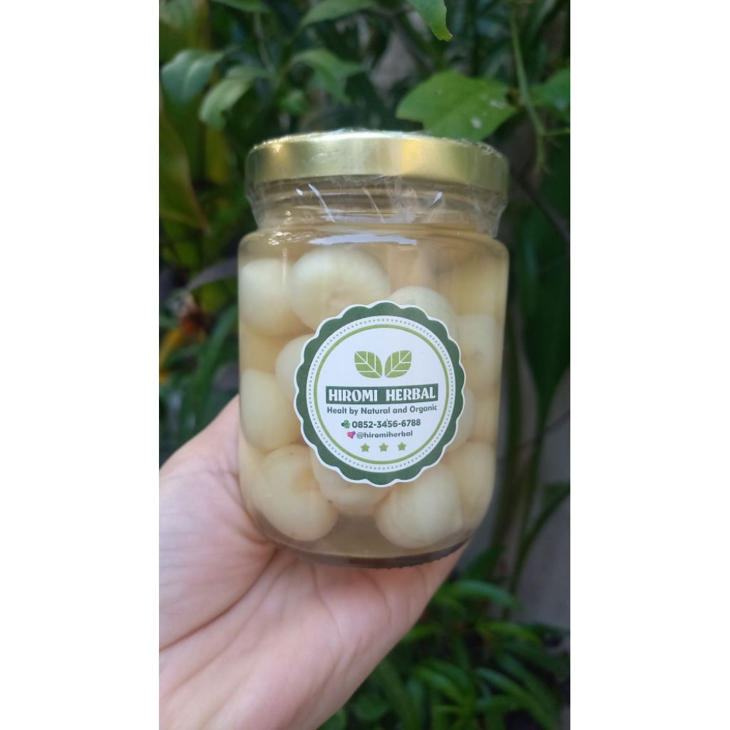 

Acar Bawang Lanang / Bawang Tunggal Garlic Pickled berat bersih 150gram isi bawang lebih banyak
