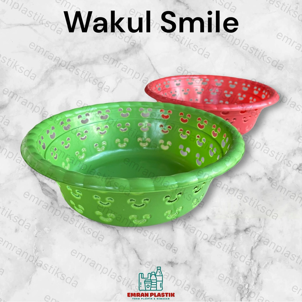 Wakul Baskom Waskom Smile Senyum Hajatan Berkat Plastik Per Pack / Lusin