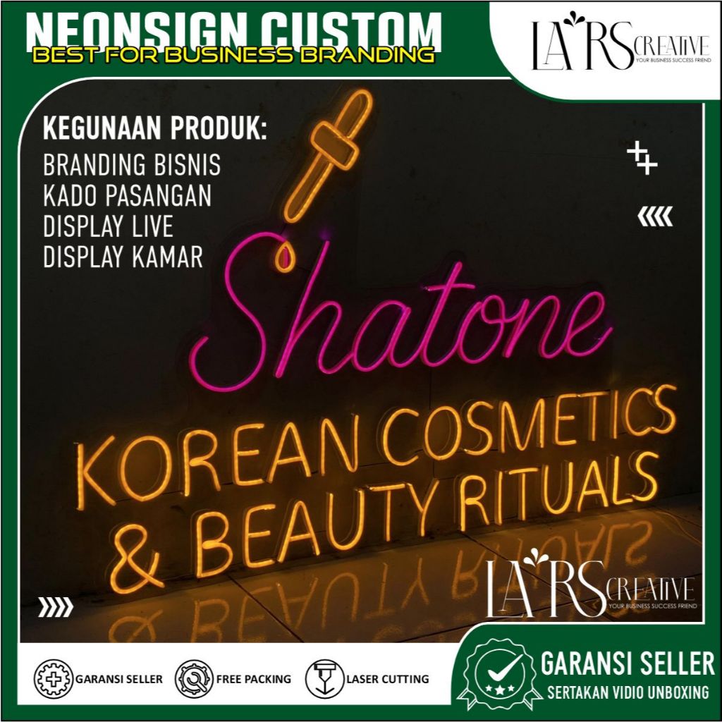 PERHURUF NEONSIGN CUSTOM LAMPU LED HURUF/NAMA CUTTING AKRILIK LAMPU HIAS PAPAN NAMA