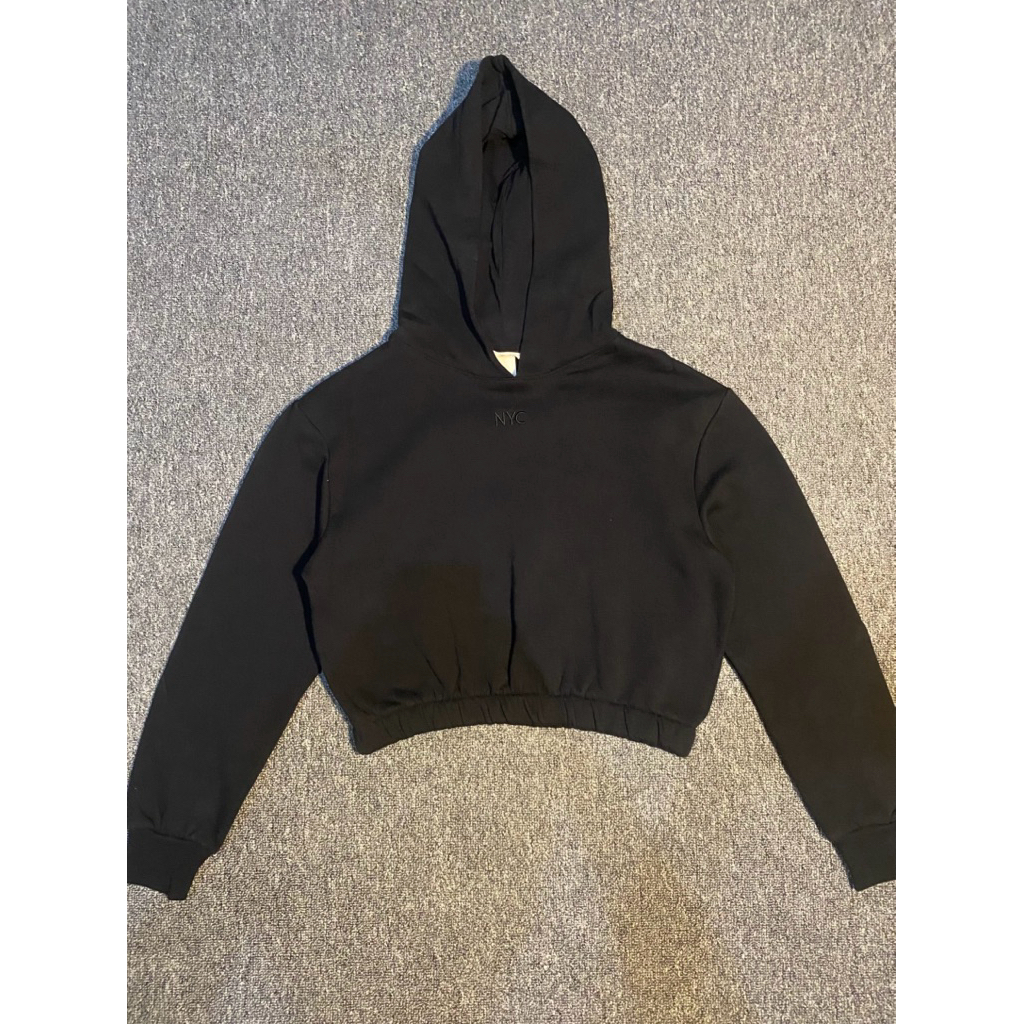 H&M Cropped “NYC” Basic Hoodie