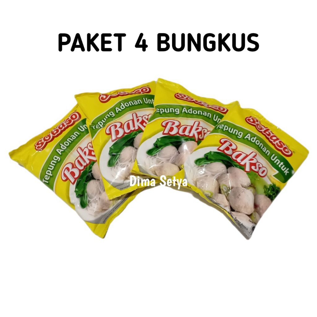 

SOBASO tepung bakso adonan komplit 250 gram ( 4pcs )