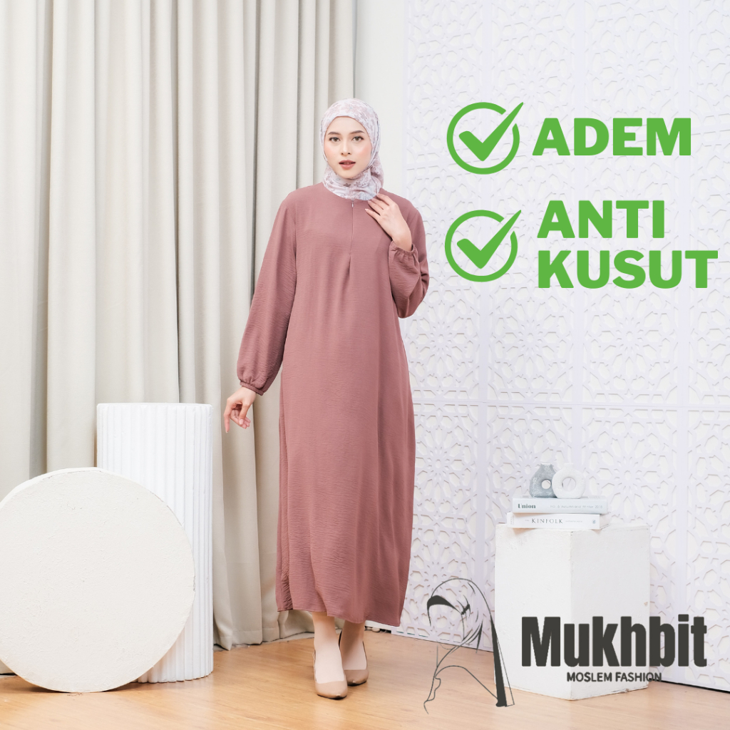 Gamis Polos Hitam Wanita Terbaru Remaja Jumbo Syari Kekinian Daily Muslimah