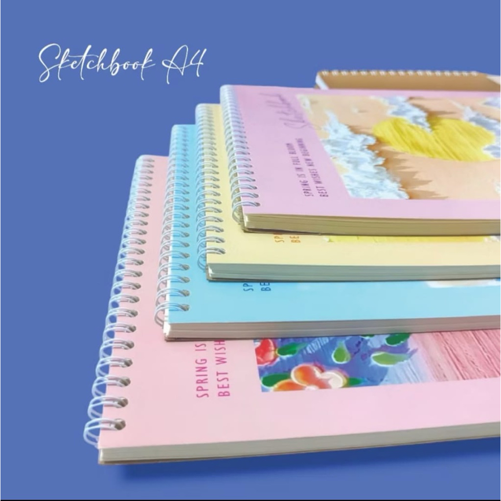 

New sketchbook A4 vertikal jilid spiral Cover terbaru