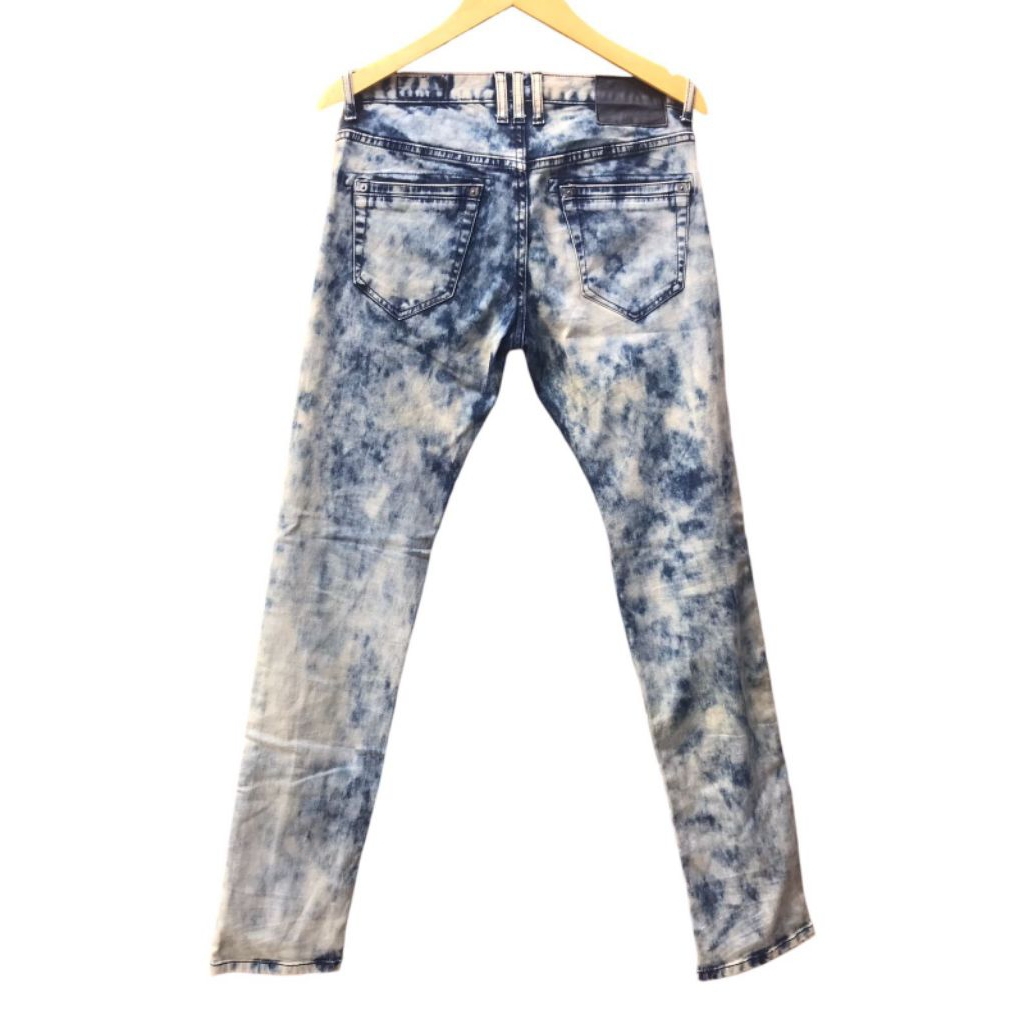 roen x semantic design acid wash distressed denim pants lgb