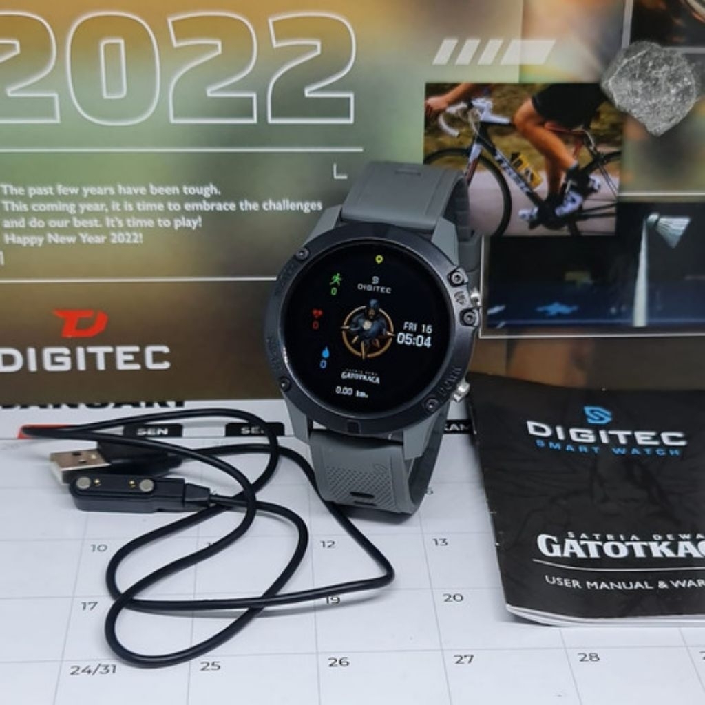 Jam Tangan Original Digitec Smartwatch Gatotkaca Abu-Abu