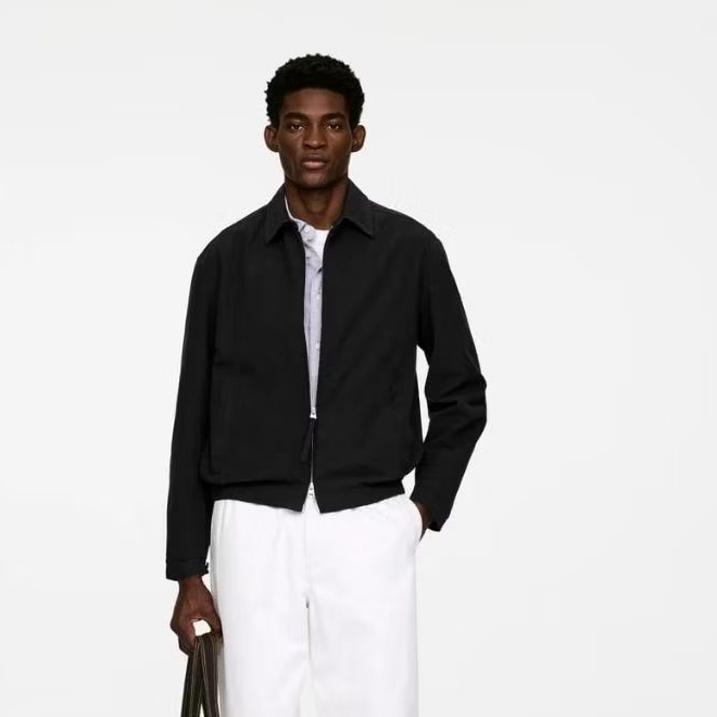ALMADAD Zip Up Short Work Jacket Boxy Fit