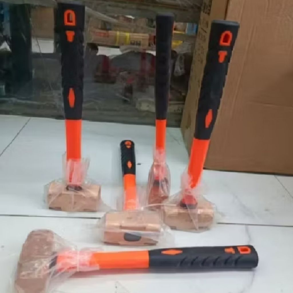 Palu Tembaga 0.5Kg 1Kg 2Kg 3Kg OPT JIS Copper Hammer,Palu Bodem Asli Tembaga Gagang fiber