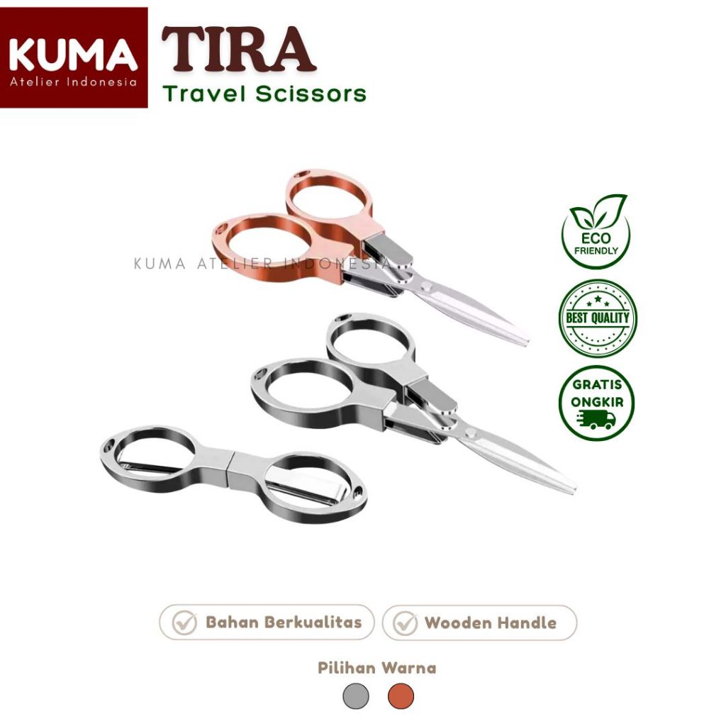 

KUMA Tira Gunting Lipat Travel Serbaguna Gunting Kecil Stainless