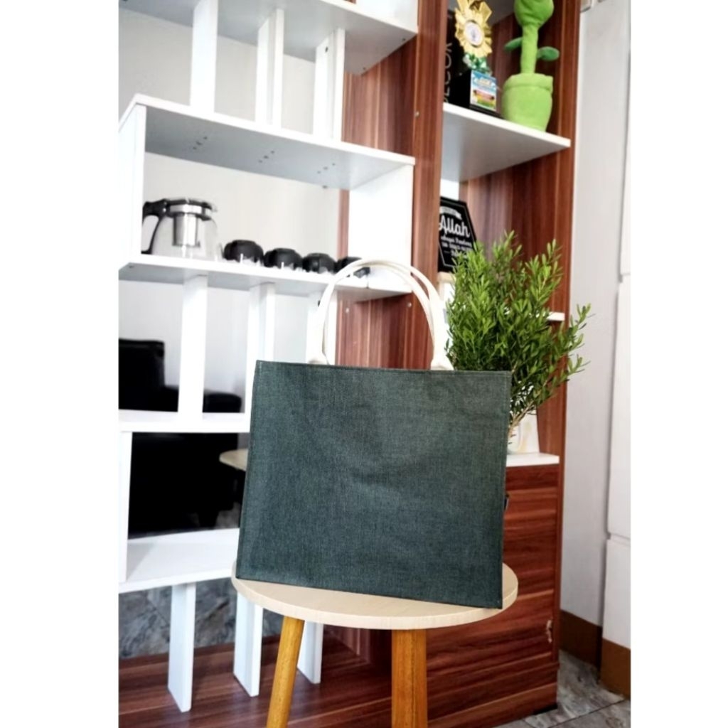 

Totr bag tas denim sintetis tas hampers jinjing tas souvenir 20x10x20 cm