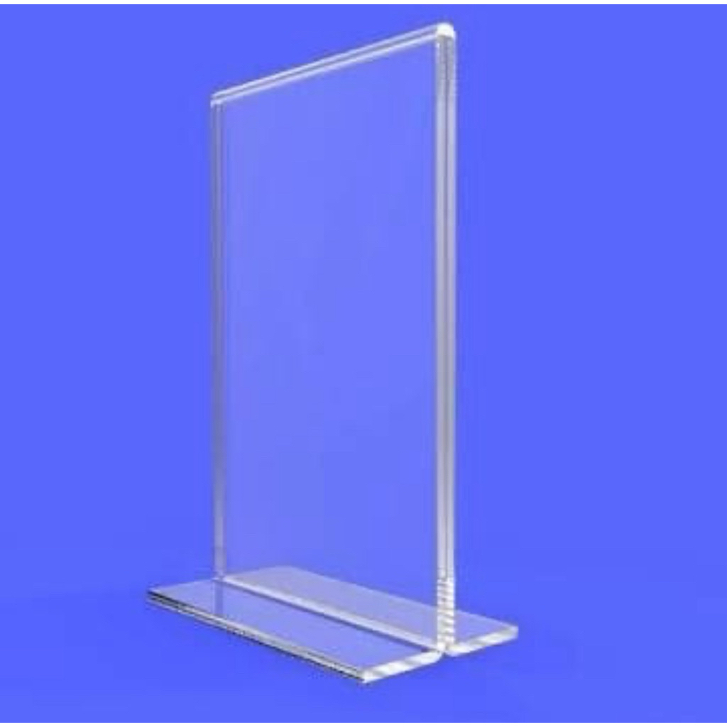 

AKRILIK TENT CARD TEMPAT BROSUR 2MM MODEL T UK T 9 CM x P 6.5 CM