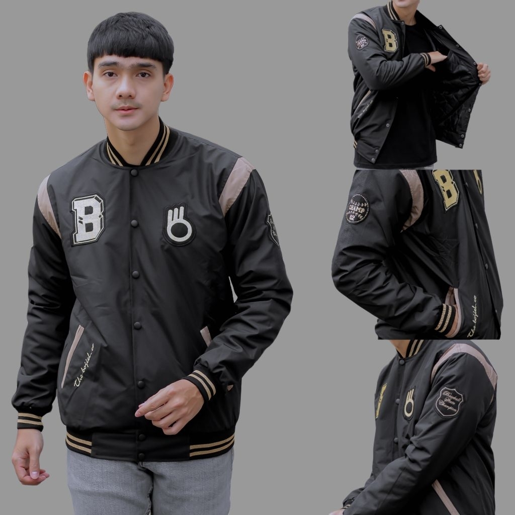 Wankle Jaket Pria Wanita Waterproof Anti Air Jaket Baseball Varsity Original Thebojiel
