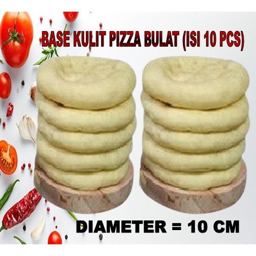 

YUMMY BASE KULIT ROTI PIZZA UKURAN DIAMETER 10 CM (ISI 10 PCS)