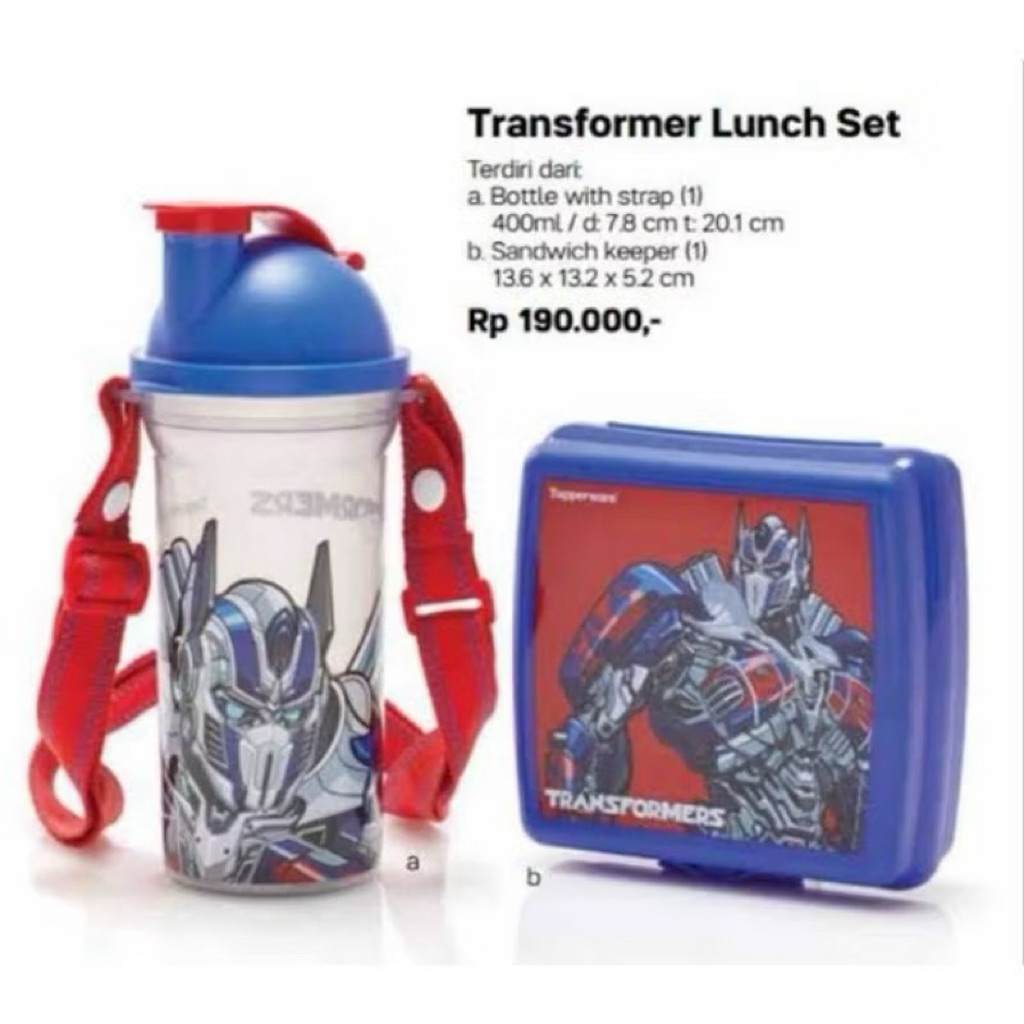 Transformer Lunch Set Tupperware