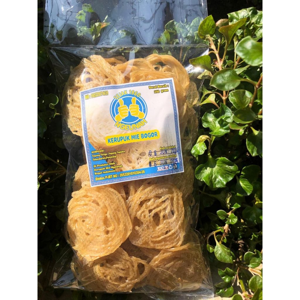 

kerupukmiebogor mentah imut 250 gram diameter 5cm
