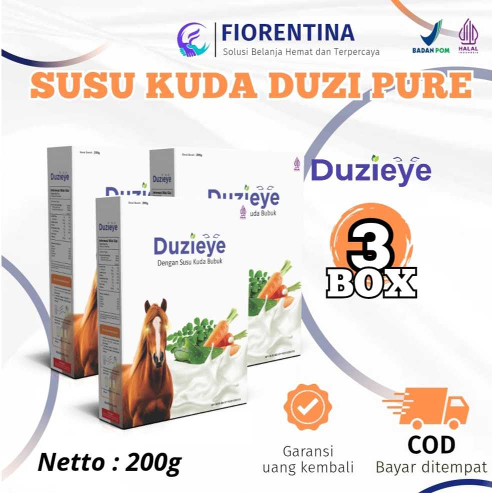 

Duzi Eye Susu Kuda Diformulasikan Untuk Kesehatan Mata Original 100% Paket 3 Box