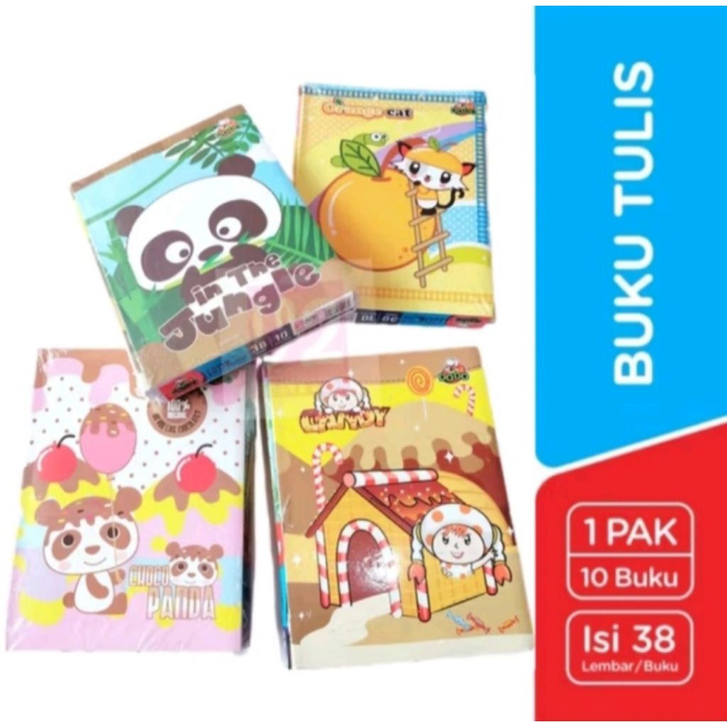 

Buku Tulis merk DoDo termurah 1 pak isi 10 buku 38 lembar