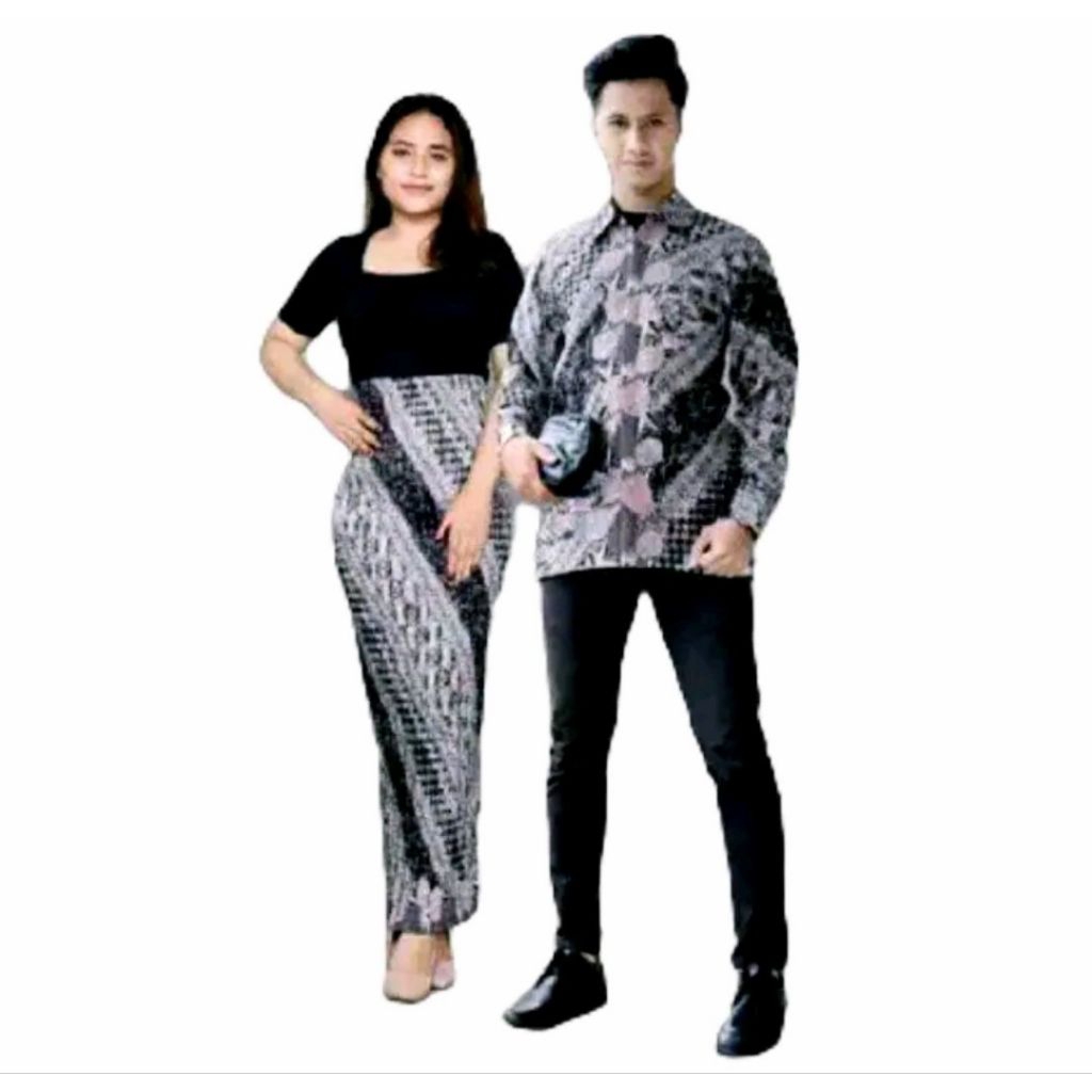 REAL KEMEJA BATIK PRIA / ROK BATIK PLISKET COUPLE > LENGAN PANJANG > MEWAH DAN ELEGAN > MEWAH