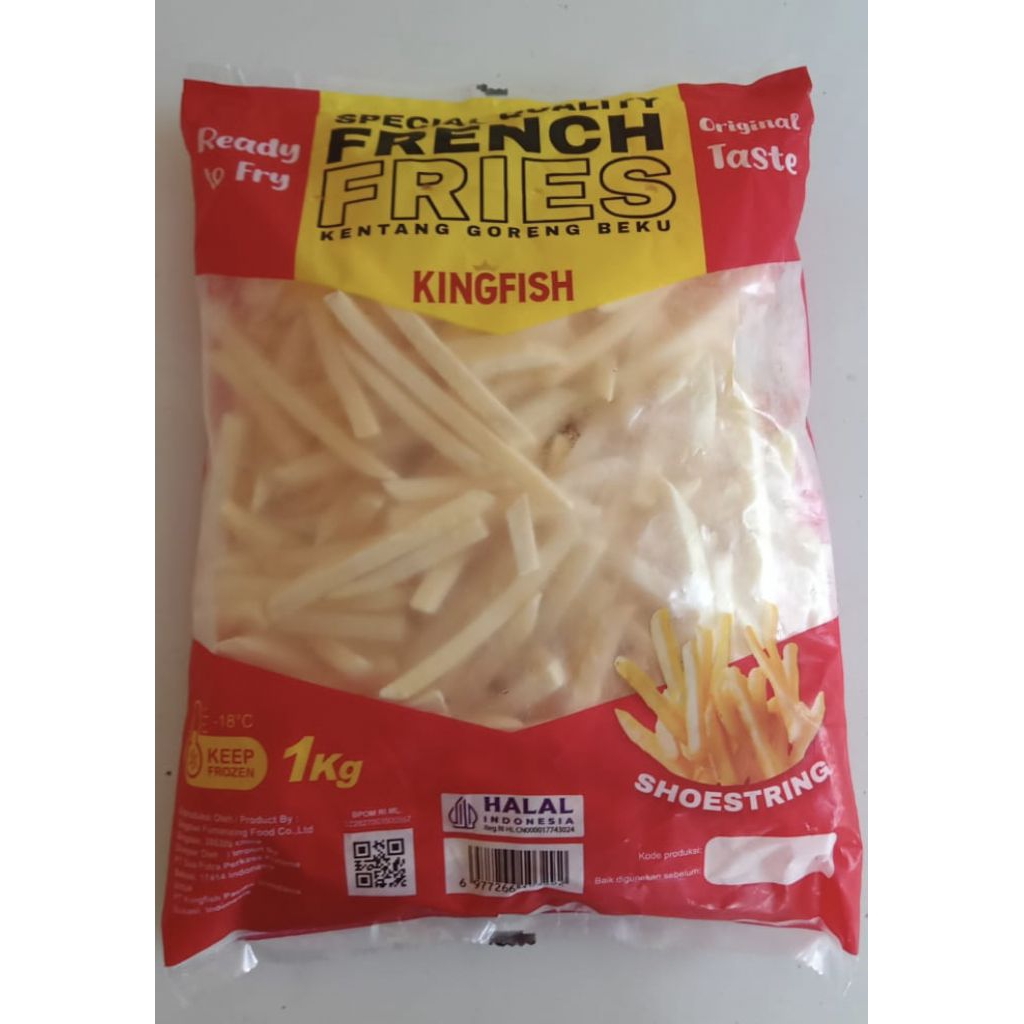 

king fish kentang goreng beku / frozen shoestring 1kg halal murah bandung