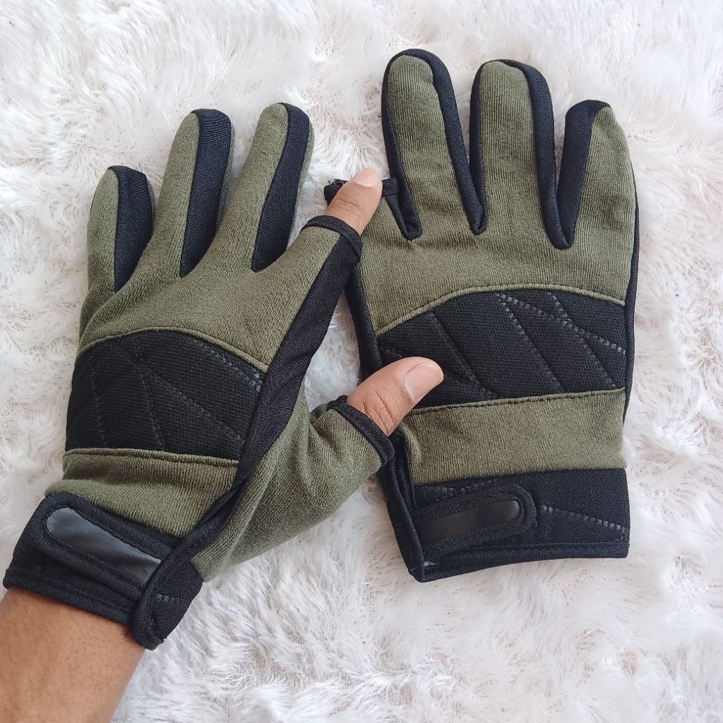 Sarung Tangan Jempol Telunjuk Terbuka / Sarung Tangan Berkendara