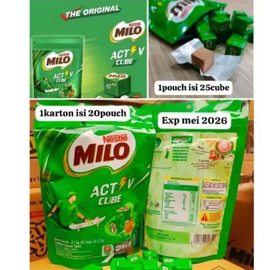 

Milo Cube isi 25 asli original Milo