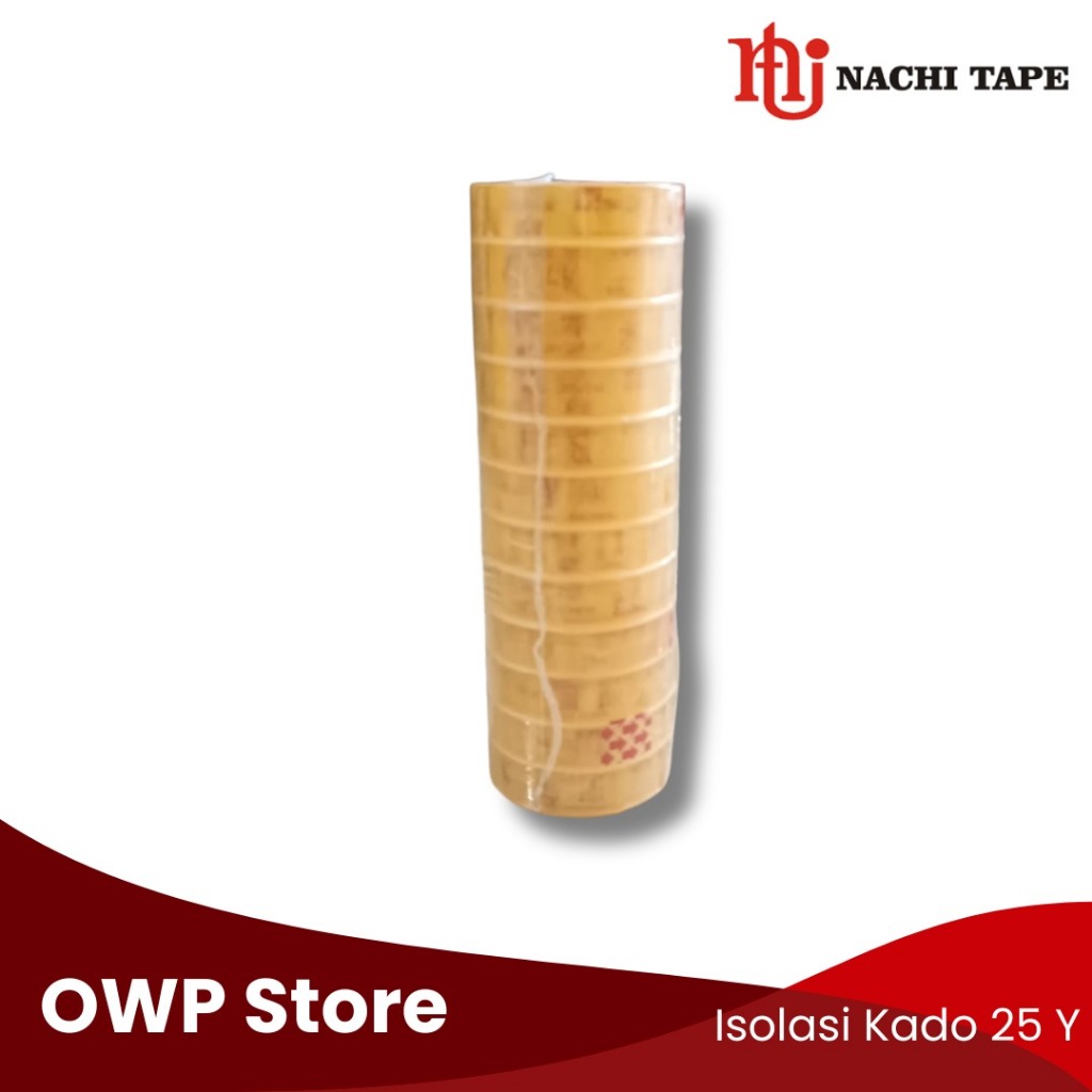 

(1slop=12pcs) Isolasi Kecil Nachi 1/2 Inch x 25yard