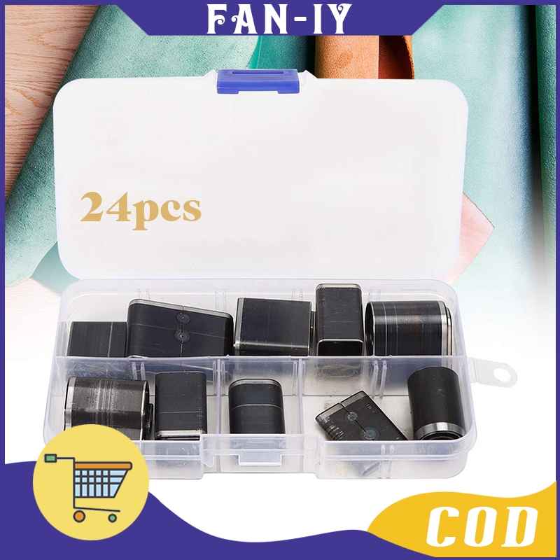 

24pcs Plong Bulat Hole Punch Cutter / Pembolong Ikat Pinggang Kulit / Untuk Craftsmen
