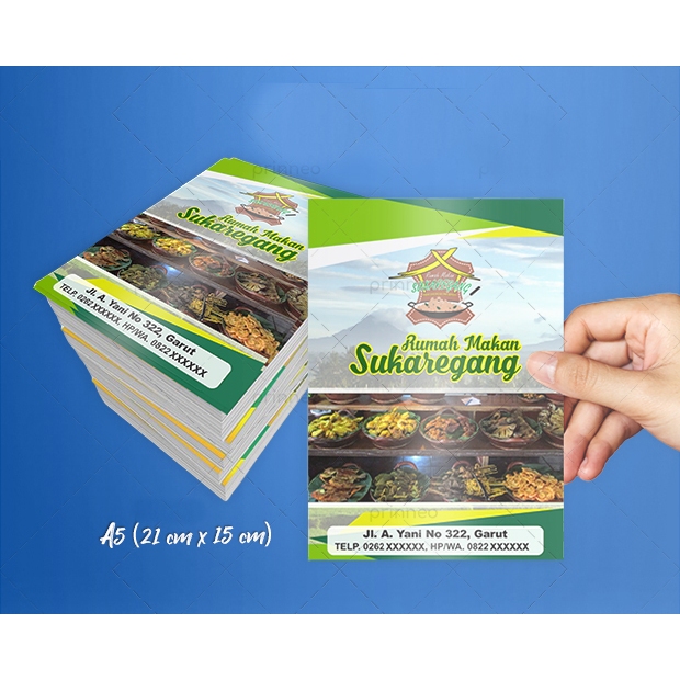 

cetak KILAT brosur A5 bahan ap 150sm