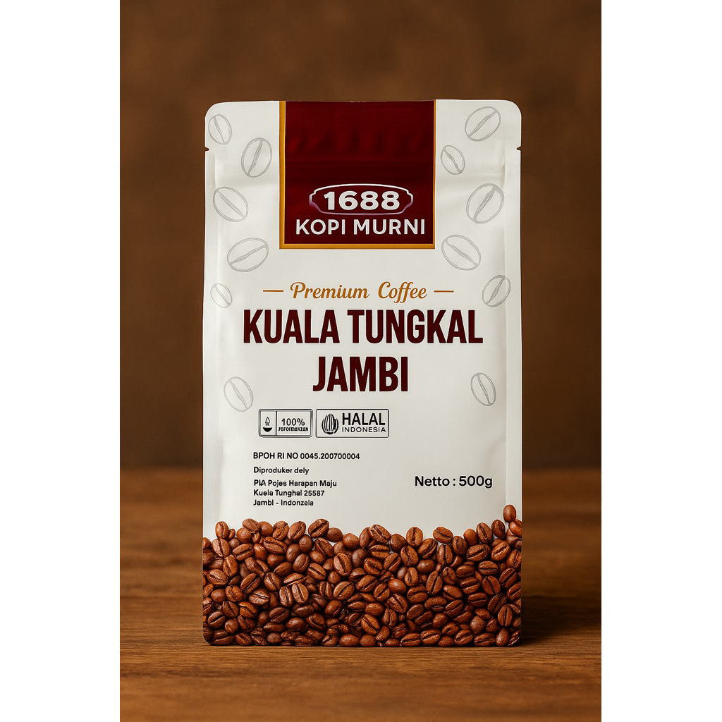 

Kopi premium 1688 Kuala Tungkal Jambi bubuk ori 500gr
