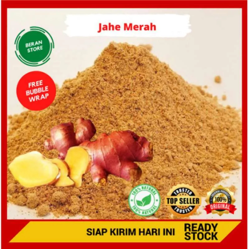 

Jahe Merah Bubuk Asli – Minuman Herbal Penghangat Tubuh & Penambah Stamina