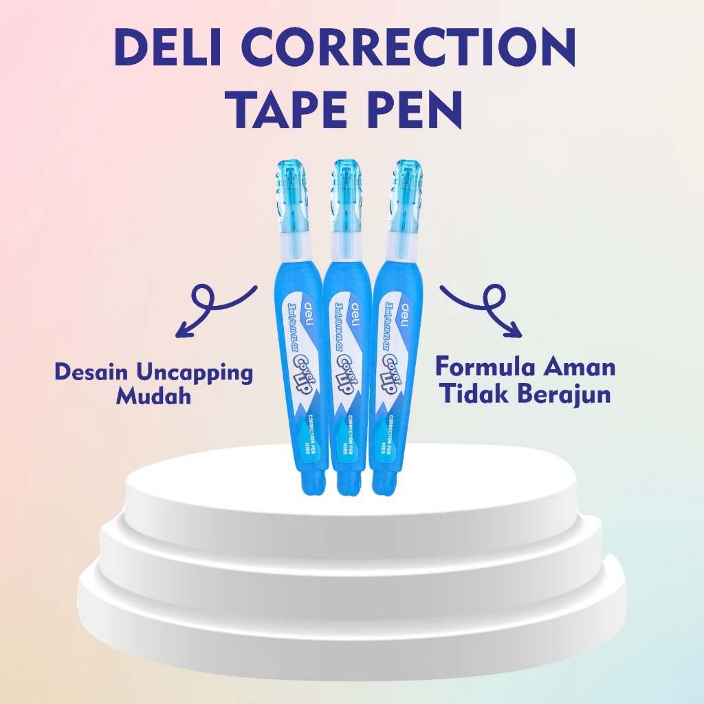 

DELI TIPE - X FLUID BIRU EH10590/DELI CORRECTION FLUID CAIR / TIPE X EH10590 (PER PCS)/DELI CORRECTION PEN CAIR 3ML/TIP X