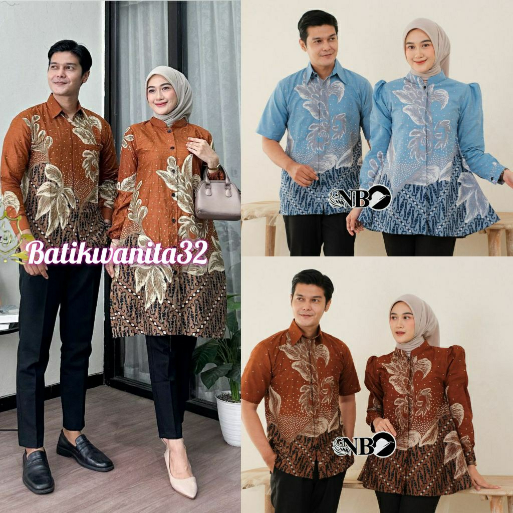 Atasan Baju Batik Pria Wanita Batik Tunik Couple Batik Terbaru Model kekinian