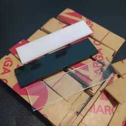 

Bahan Akrilik Papan Nama Dada Acrylic Nametag Bening- Putih Susu - Hitam Pekat