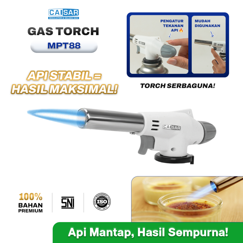 CAISAR - Kepala Gas Torch Portable Las Api Pemantik Flame Gun BBQ Lighter | F&B Resto (MPT88) Wingga