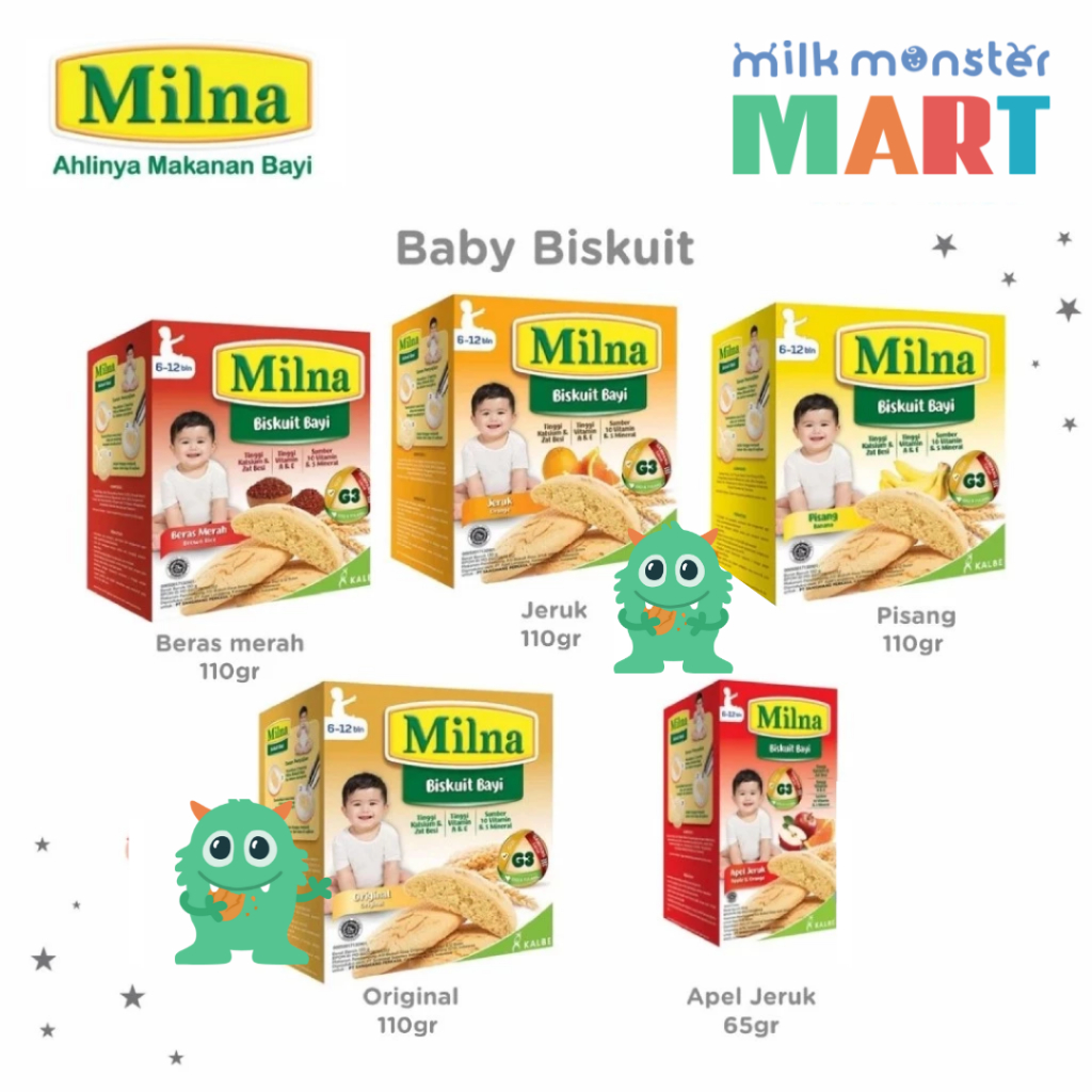 Milna Biskuit Bayi - Camilan Biskuit Bayi - Snack Sehat Bayi