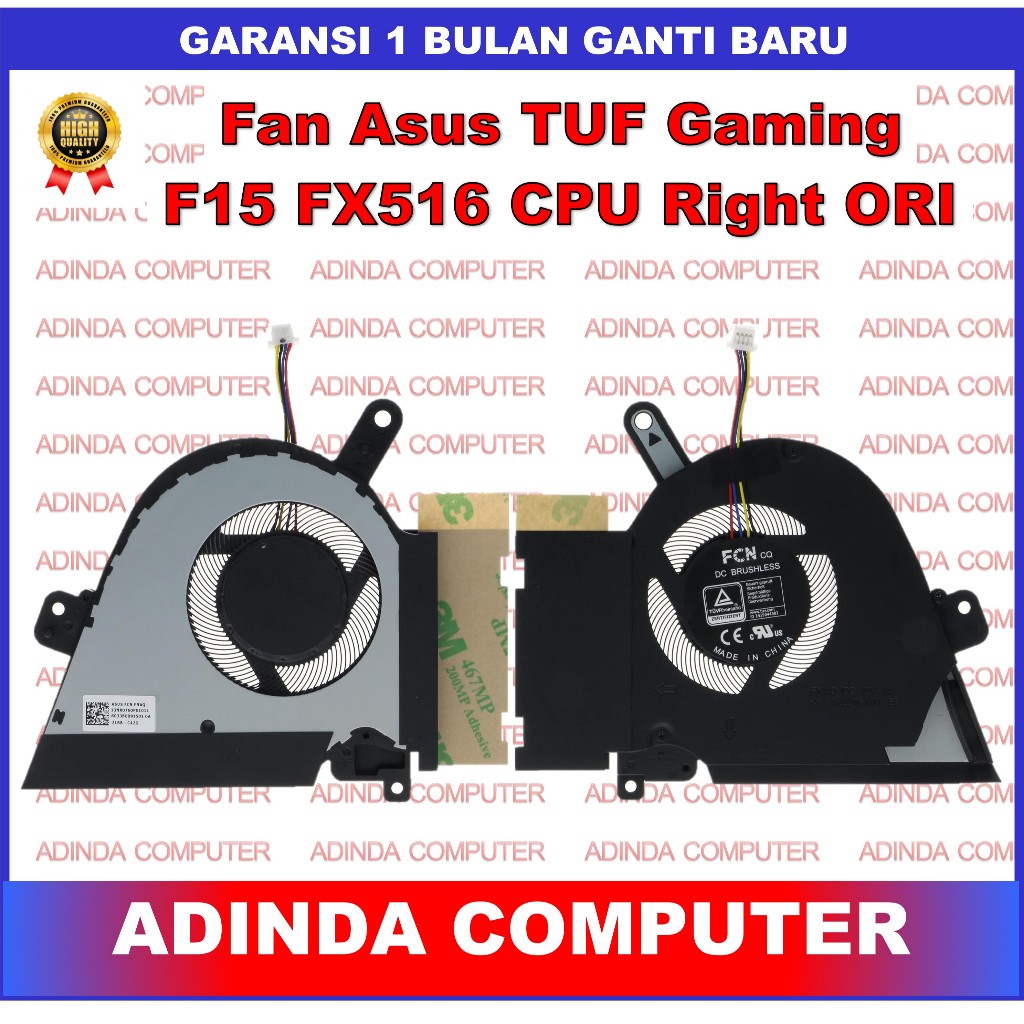 Fan Asus TUF Gaming Dash F15 FX516PR FA516 Air RTX3070 CPU Kanan ORI