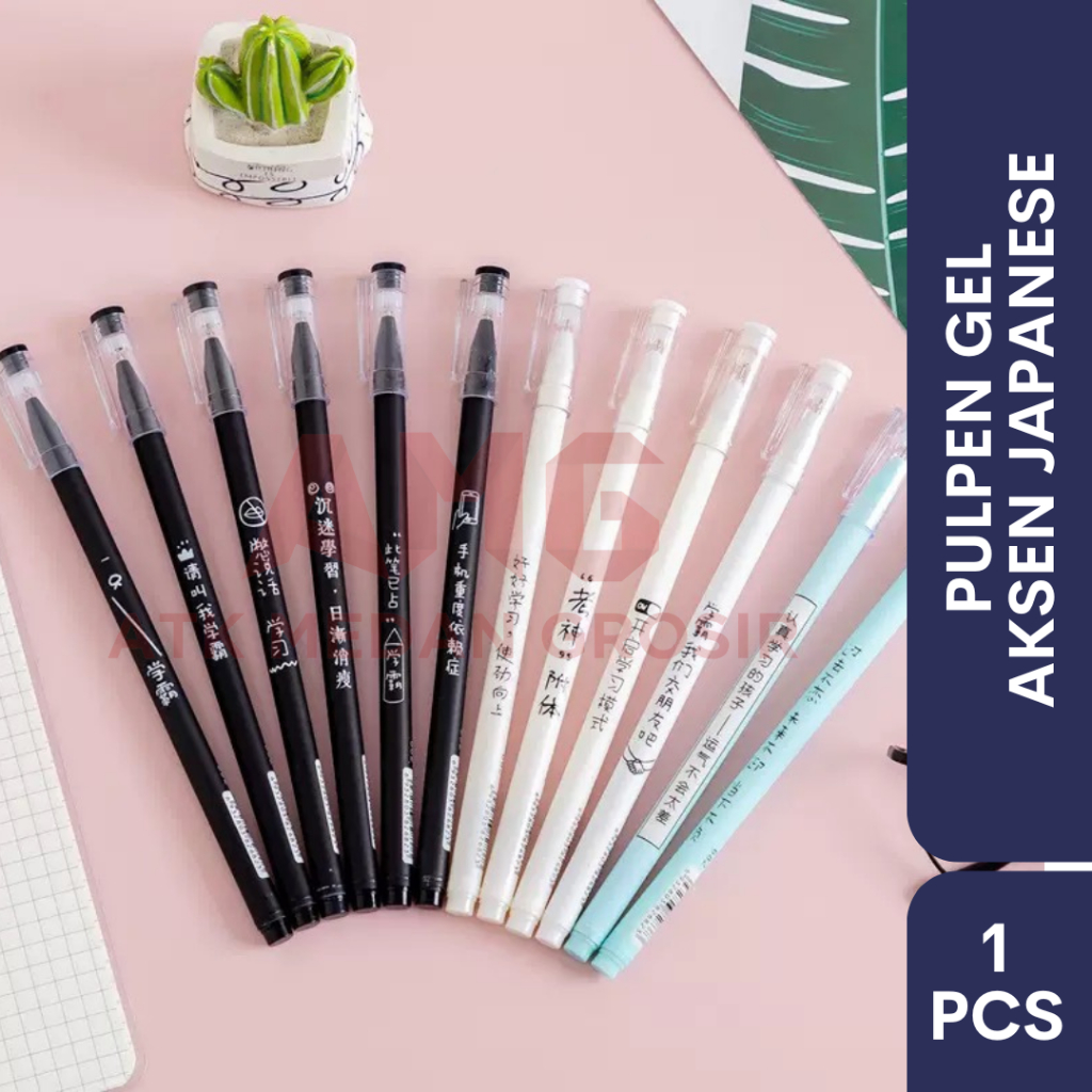 

PULPEN GEL AKSEN MOTIF JAPANESE TINTA HITAM 0.5MM PER PCS