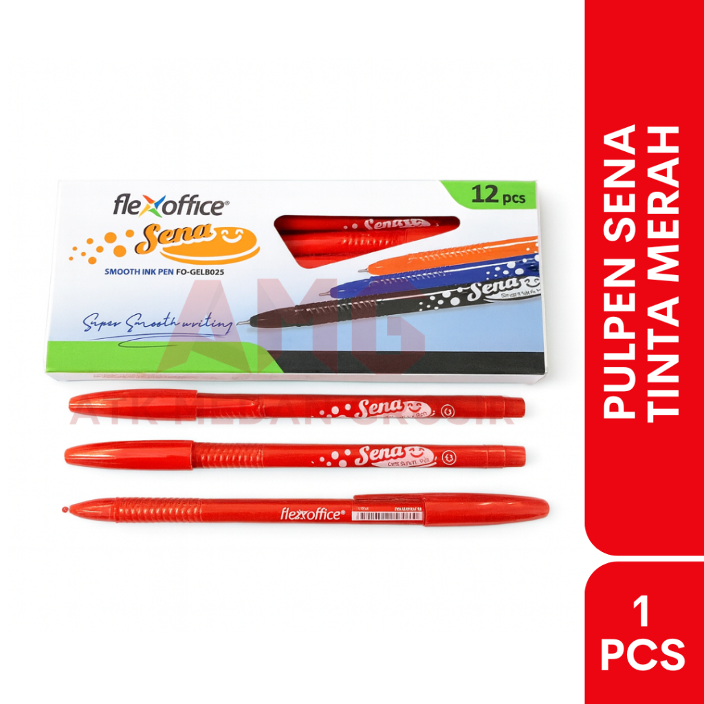 

PULPEN SENA FLEXOFFICE TINTA MERAH| 1 pcs | PER SATUAN