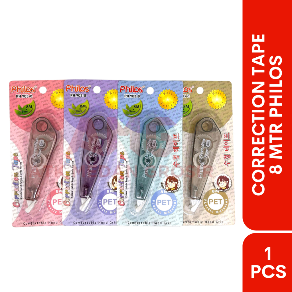 

TIP EX TARIK CORRECTION TAPE KERTAS PHILOS 8 M X 5MM PER PCS