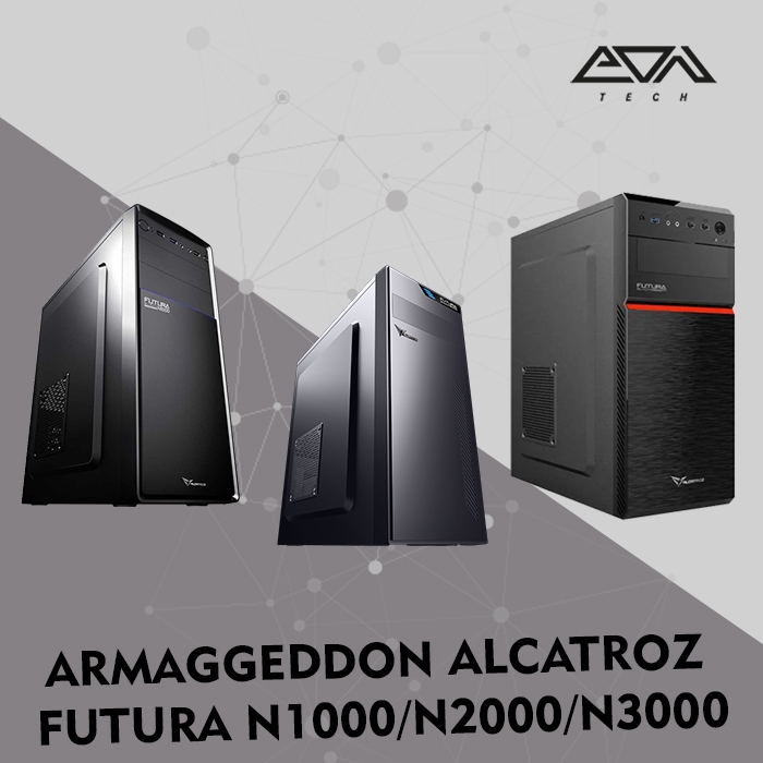 ARMAGGEDDON Alcatroz Futura Black N1000/N2000/N3000 PC Casing Case
