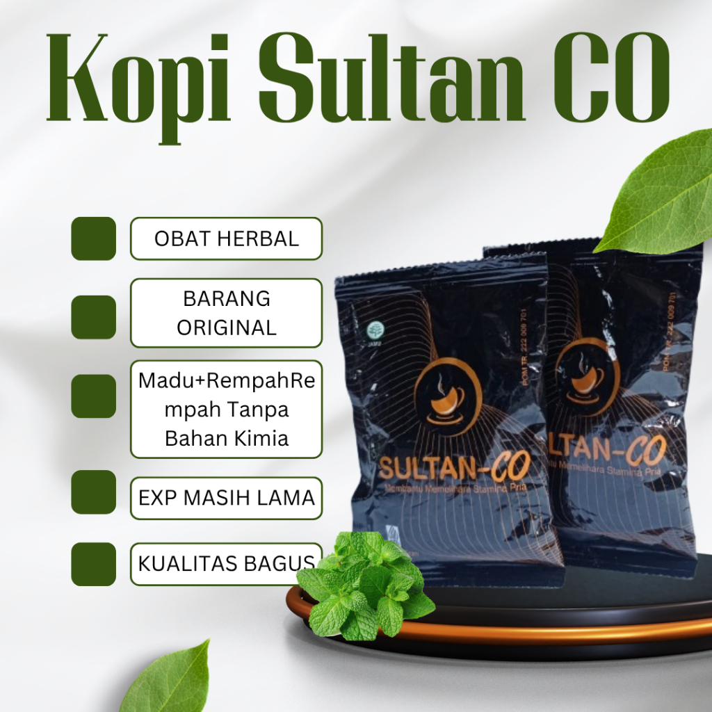 

Kopi Sultan Sultan-Co Membantu Memelihara Stamina Pria Kopi Herbal Kopi Bapak Promil Termurah