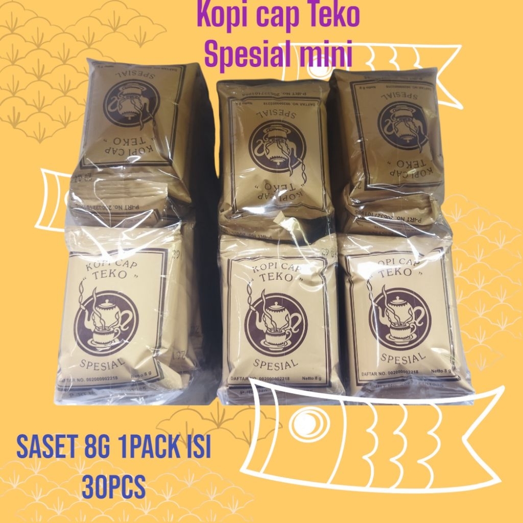 

1 Pack Kopi cap Teko Spesial Mini (Kemasan Plastik)/8g 1pck isi 30pcs Harga Termurah kopi khas Bogor