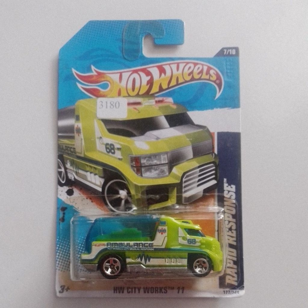 Hotwheels blue card rapid response hw city works 11
